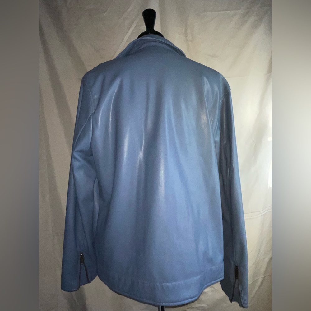 Polyester Leather-like Flight Jacket.